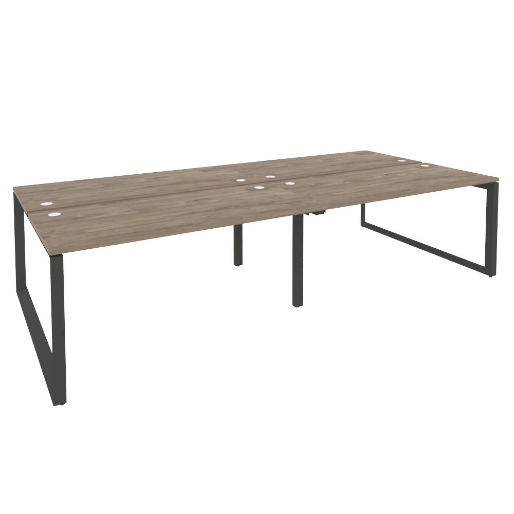 Рабочая станция на О-образном м/к ONIX O.MO-D.RS-4.4.7 Тиквуд Темный/Антрацит