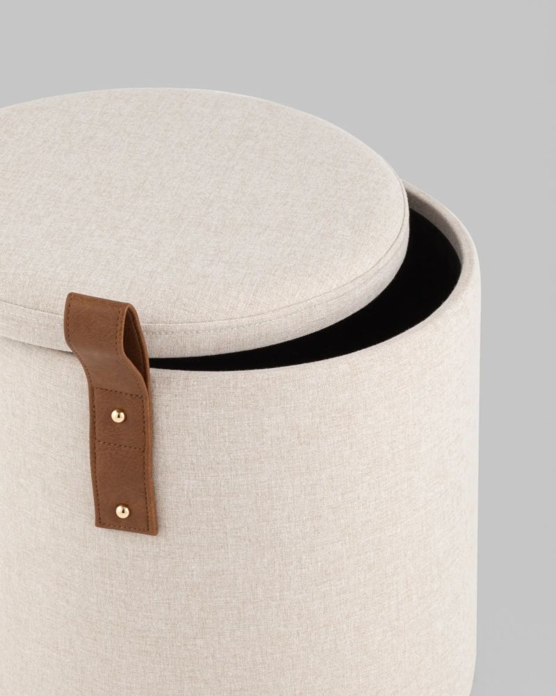 Пуф с ящиком Эркки XS белый