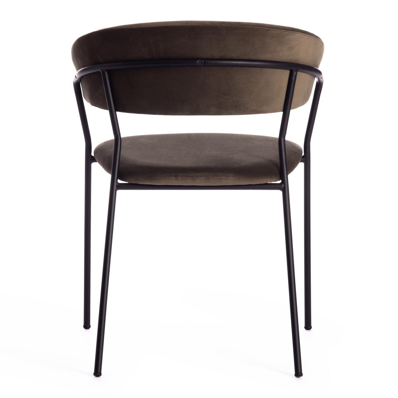 Стул TURIN (mod. 0129571) / 1 шт. в упаковке металл/вельвет, 56х50х78 см, хаки S108 (85 DARK TAN)/черный