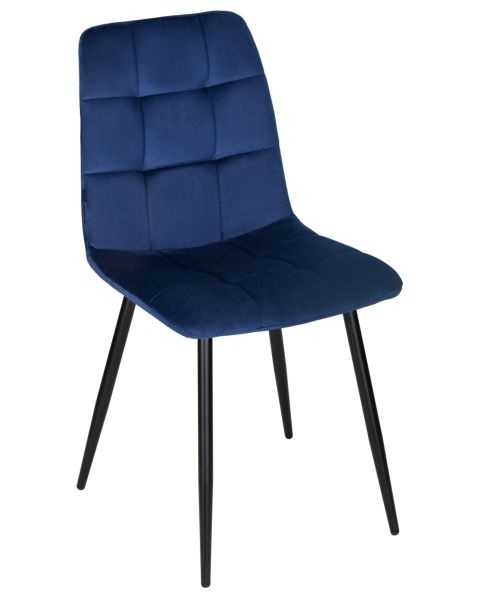 Стул обеденный DOBRIN CHILLY (Темно-синий Holland 60, основание черное) 4 шт
