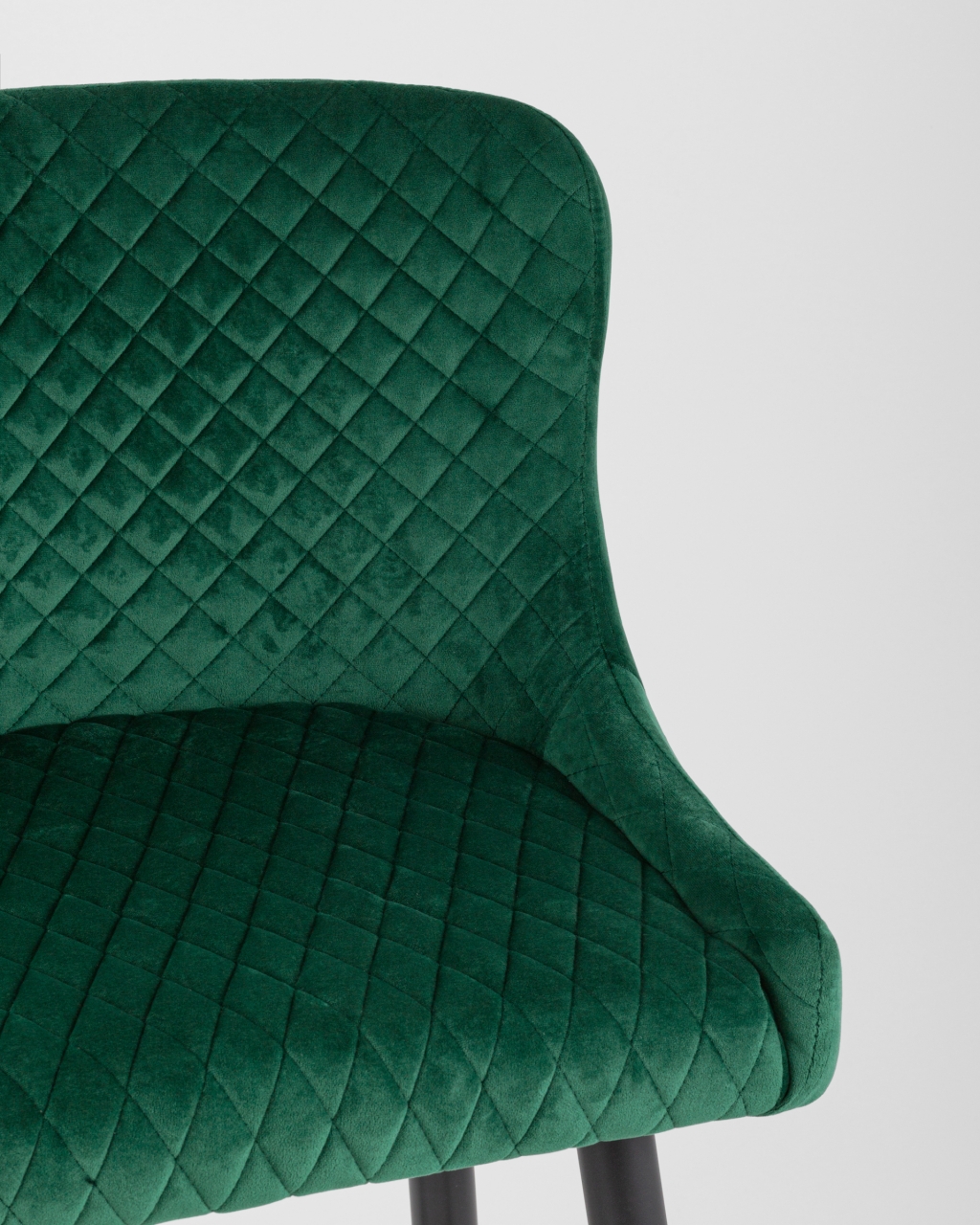 Стул барный Ститч велюр Изумрудный