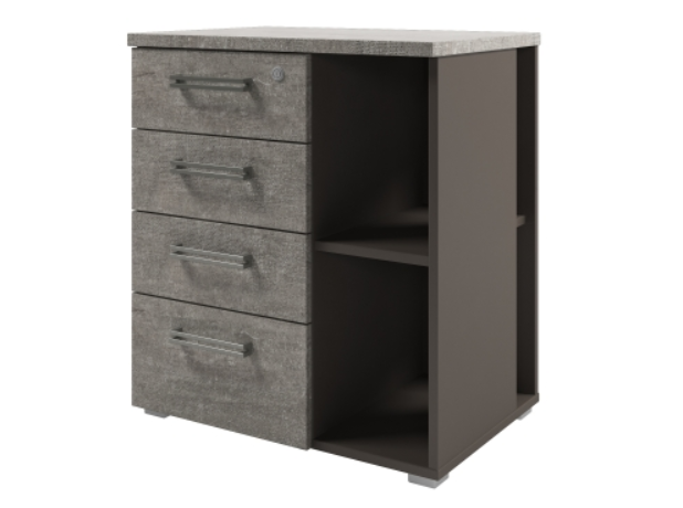 Тумба приставная D-222 Бетон Чефалу/Трюфель