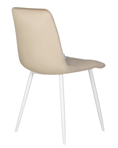 Стул обеденный DOBRIN CHILLY (Бежевый Holland 07, основание белое) 4 шт