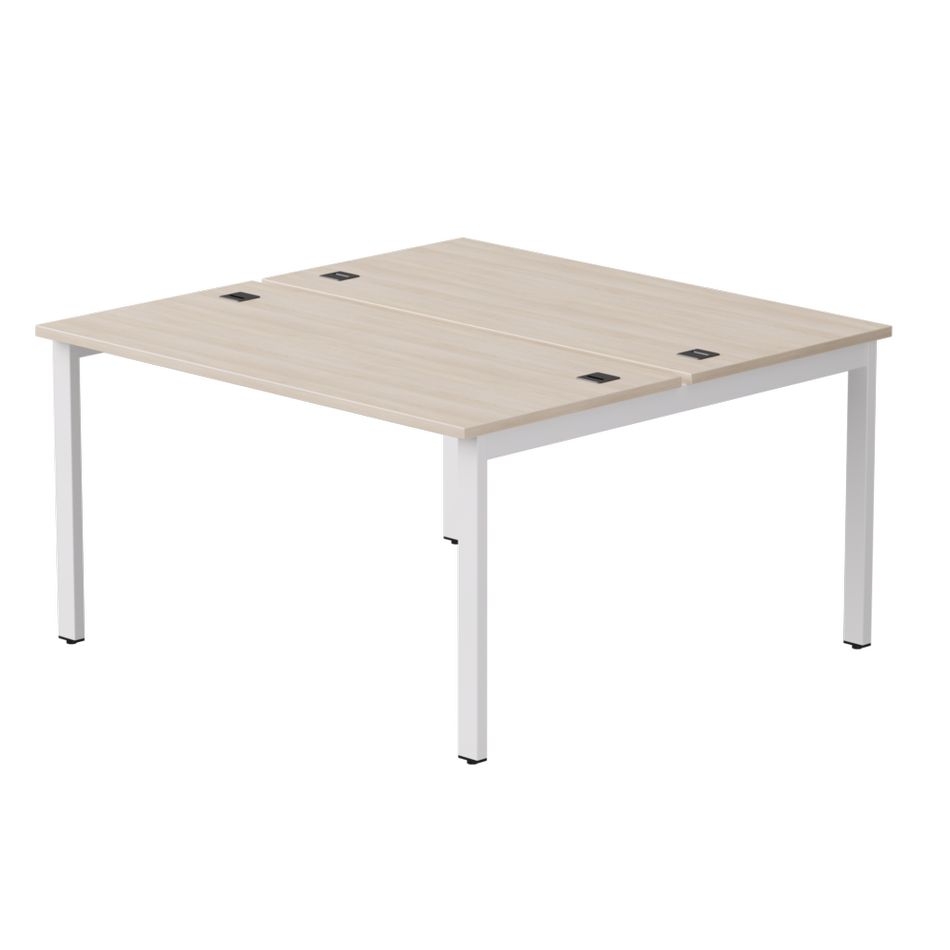 Бенч-система на 2 места на металлокаркасе, опоры 45 гр Everprof EVO 254S016 Дуб Соната Белый