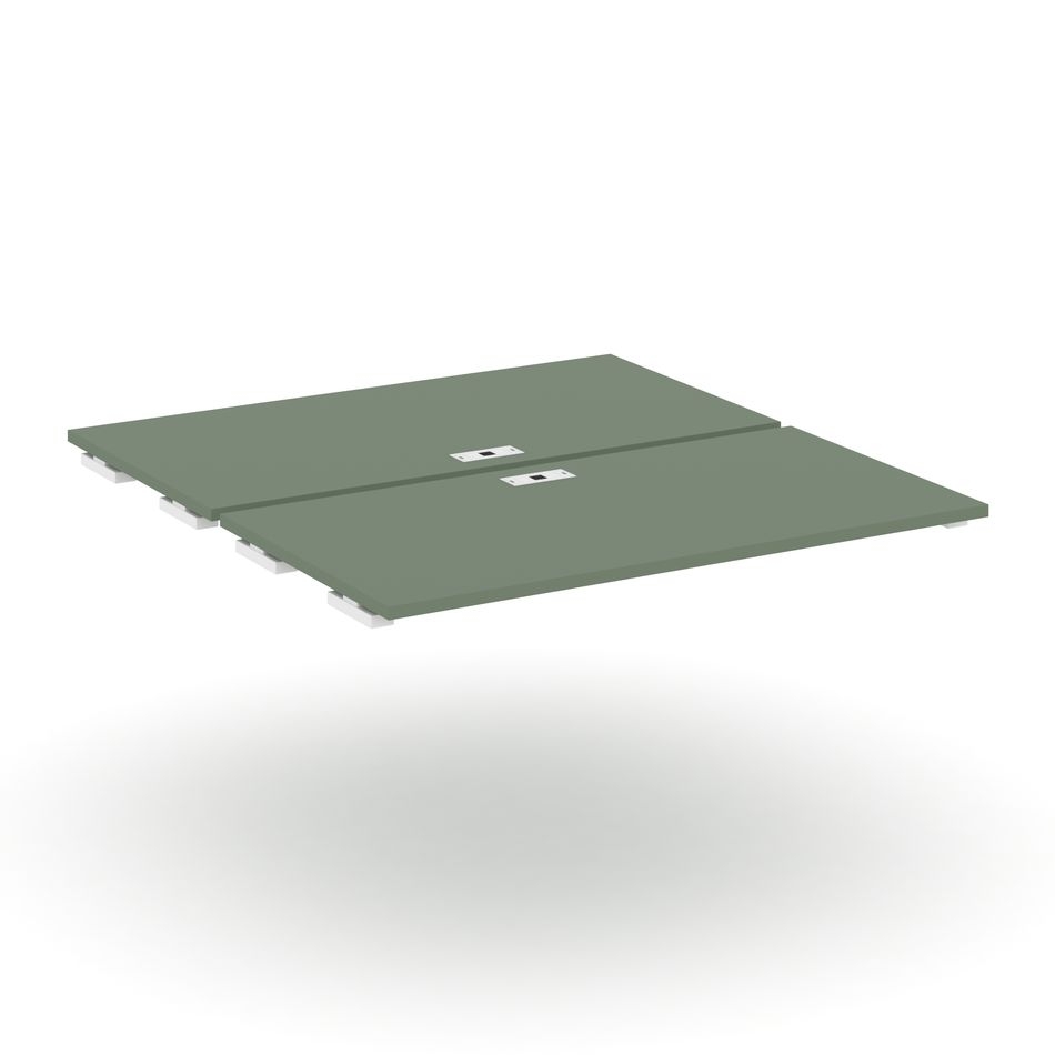 Двойной стол-приставка к двум опорным тумбам/шкафам CONCEPT CN.DSPR-008 Кобо Белый