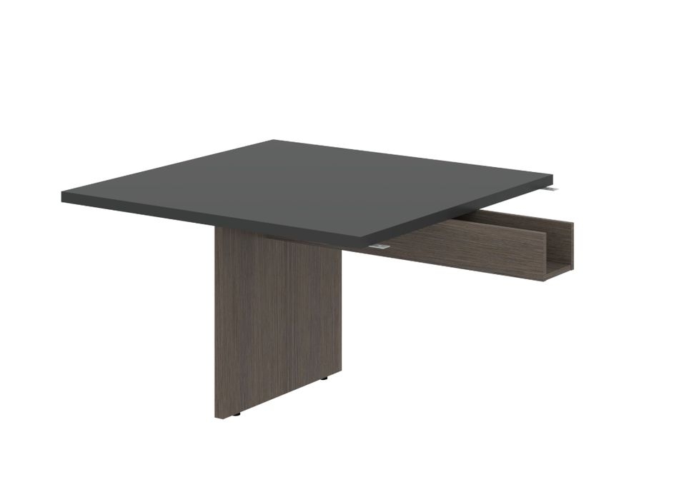 Стол для заседаний приставной VELION VFCT 1212.1 Яшма черный Дуб Сильвер