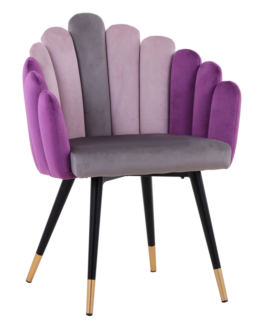 Кресло Камелия велюр Серый