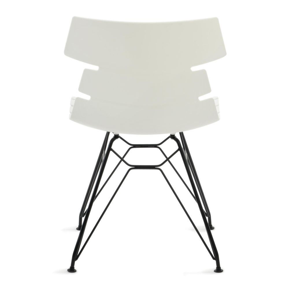 Стул HANSEN (mod. 622N) / 1 шт. в упаковке пластик/металл, 51х47х80 см, высота до сиденья 45 см, белый/черный