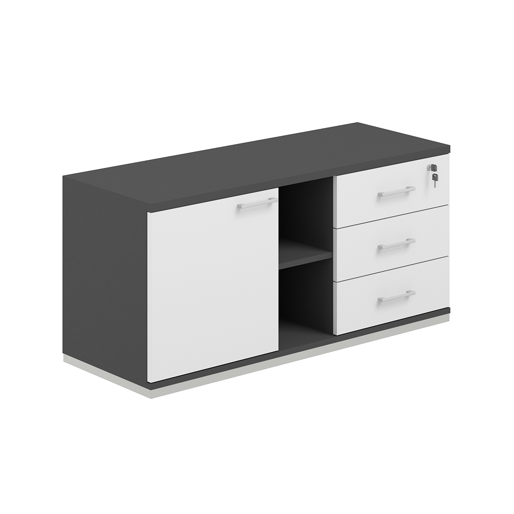 Тумба сервисная 1238х462х584 с замком АГ.292.АН.АН.ВХ / AG.292.AN.AN.WH