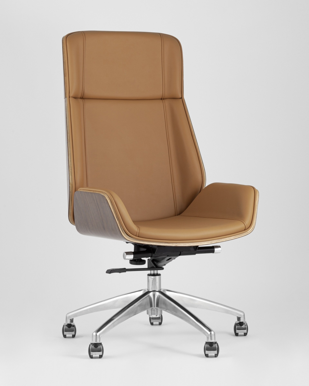 Кресло руководителя ТопЧаирс Cровн Коричневое / TopChairs Crown