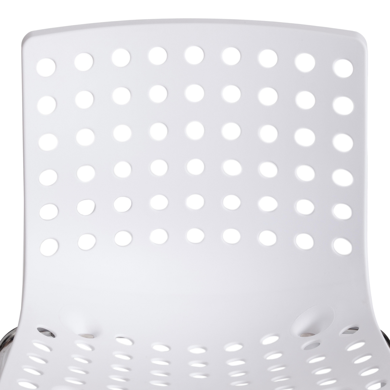 Стул SKALBERG (mod. C-084-A) металл/пластик, 46 х 56 х 79 см, White (белый) / Chrome (хром)