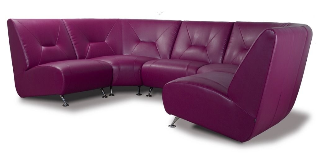 Диван угловой Манчестер 3 Лиловый (кожа)