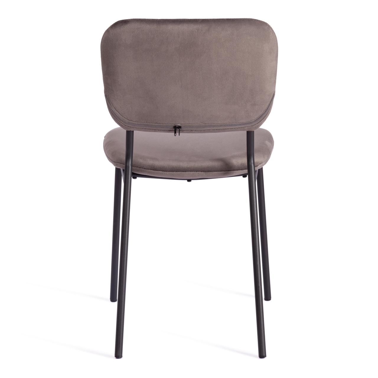 Стул CAROL (mod. UC06) металл, вельвет, 45 х 56 х 82 см, Light grey (светло-серый) HLR24 / черный