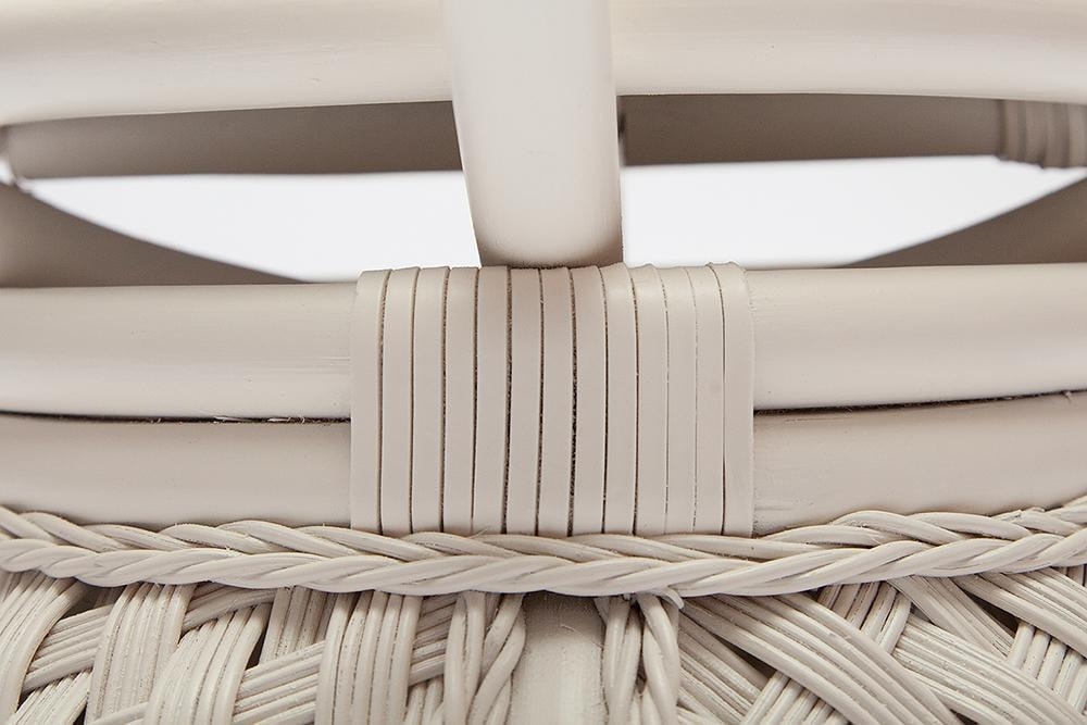 Столик кофейный Andrea ротанг, D60х50см, TCH White (белый)