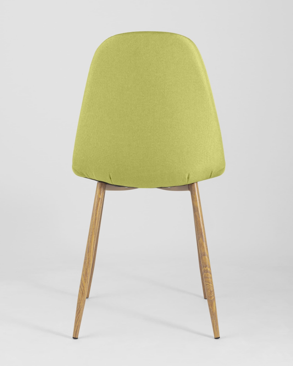 Обеденная группа стол Eames DST 80 см, 2 стула Валенсия рогожка Желтый