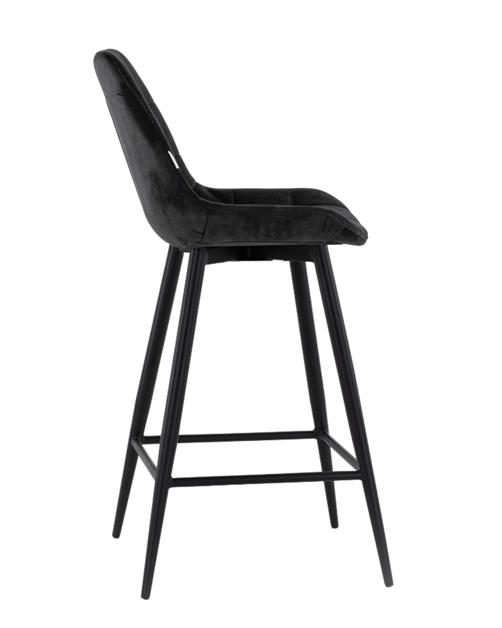 Стул барный Флекс с поворотным механизмом велюр черный