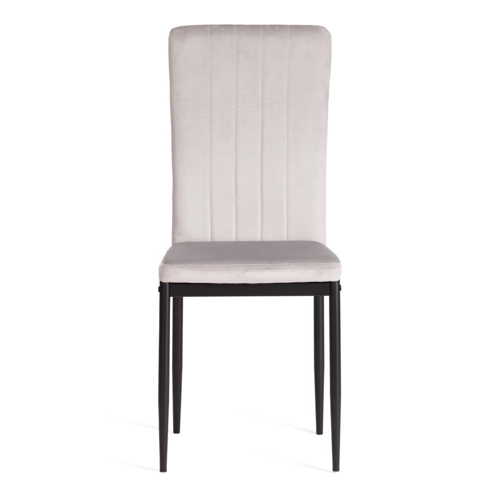 Стул VERTER (mod. 37-1) металл, вельвет, 47,8 х 41,5 х 97 см, Light grey (светло-серый) HLR14 / черный