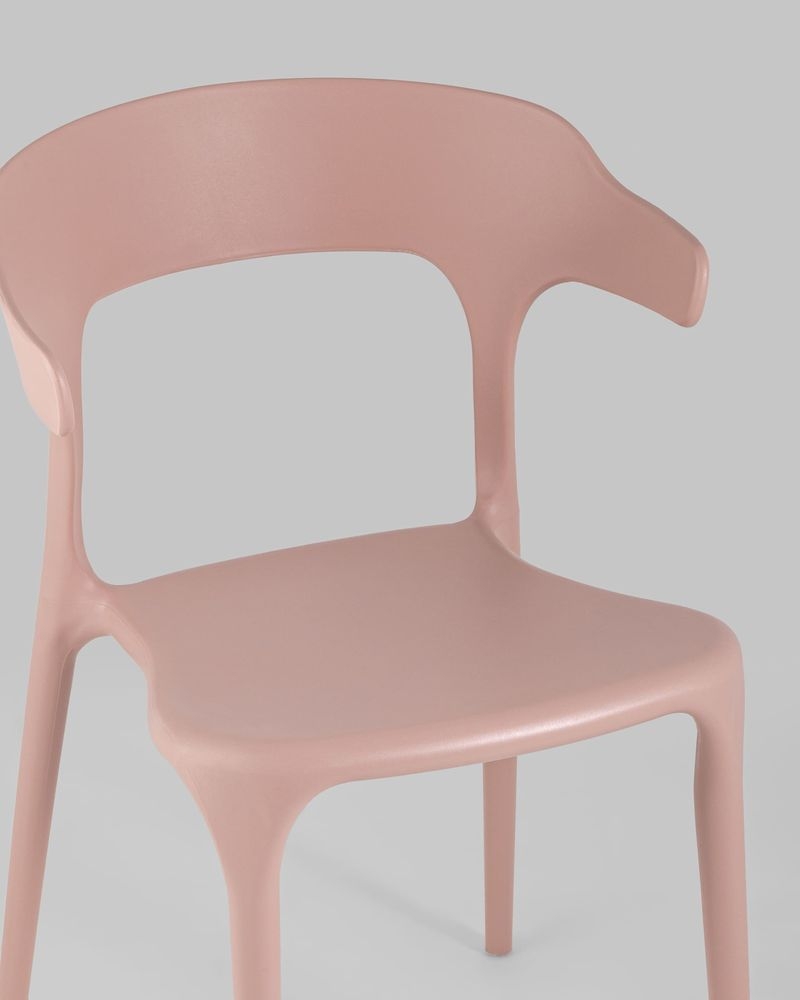 Стул пластиковый Neo с подлокотниками Пыльно-розовый