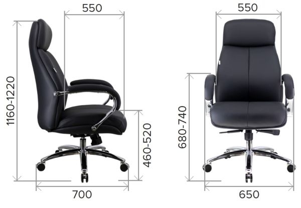 Кресло руководителя Everprof Maxi Экокожа Черный