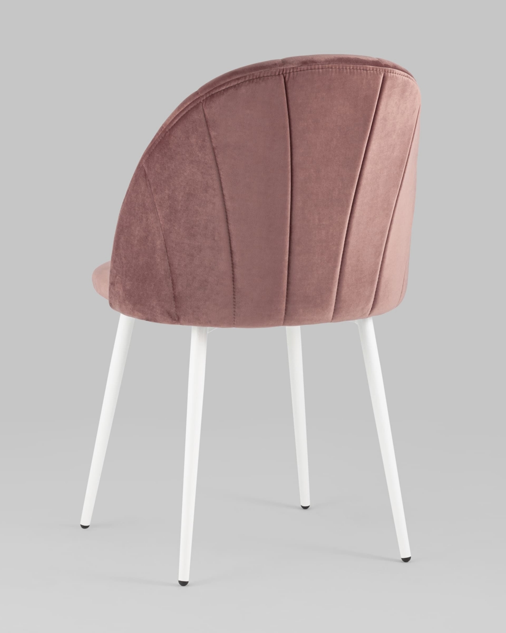 Стул Логан white 2 шт. велюр Пыльно-розовый