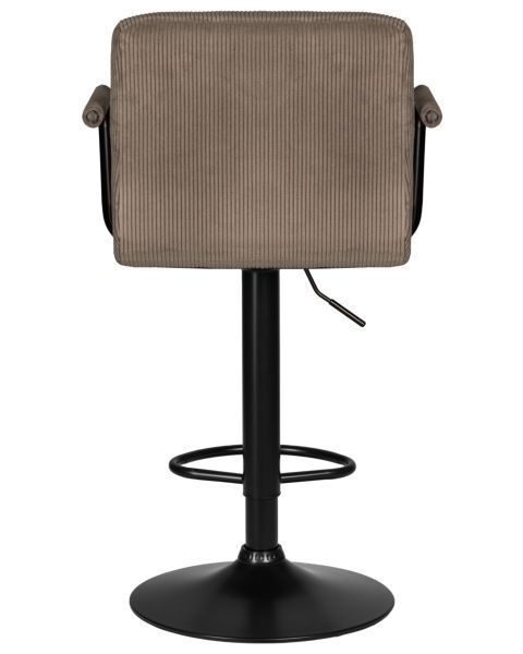 Стул барный DOBRIN KRUGER ARM BLACK (какао вельвет (LAR-E2041-05)) 2 шт