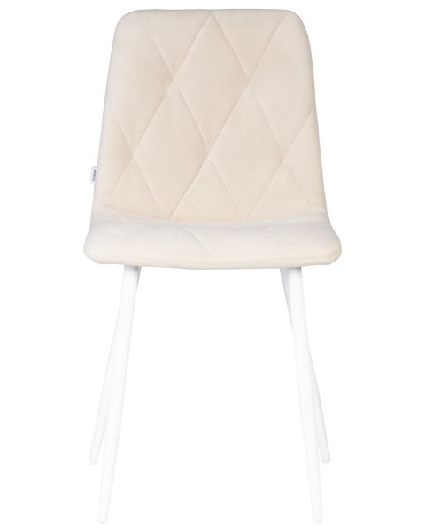 Стул обеденный DOBRIN CHILLY ROMBO (Бежевый Simple 44, основание белое) 4 шт