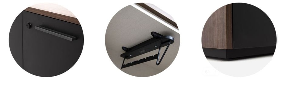 Шкаф для бумаг MURANO 108 601 KR/BL Кальяри/Черный