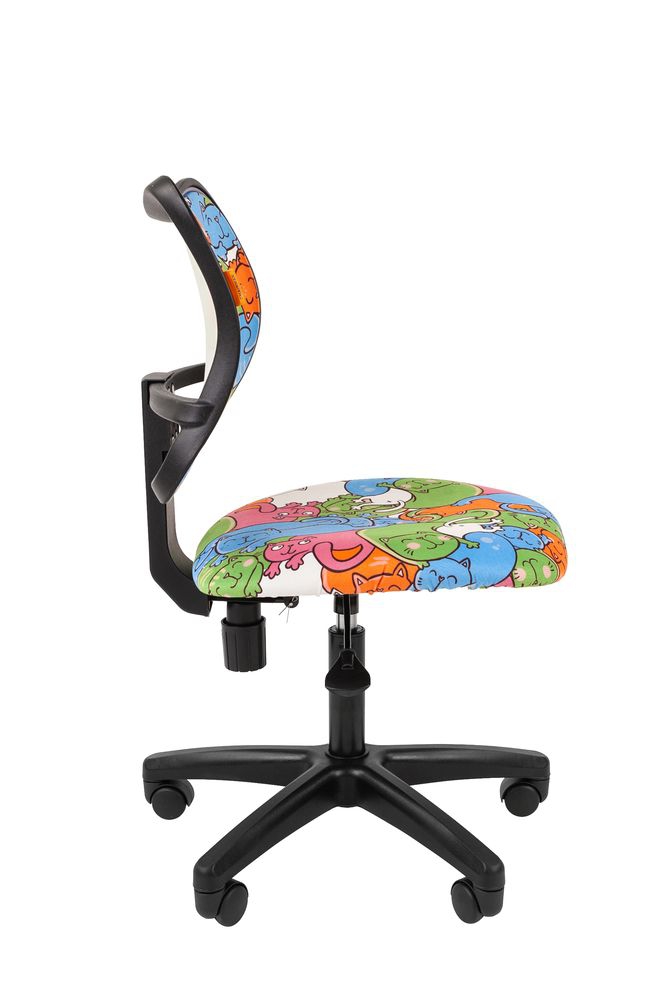 Детское кресло CHAIRMAN ТИН (Kids) 102 черный пластик Котики