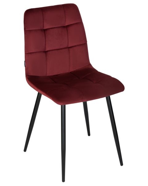Стул обеденный DOBRIN CHILLY (Бордовый Holland 47, основание черное) 4 шт