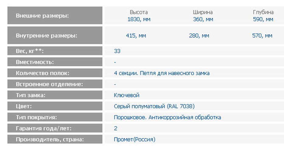 Шкаф металлический AL-04