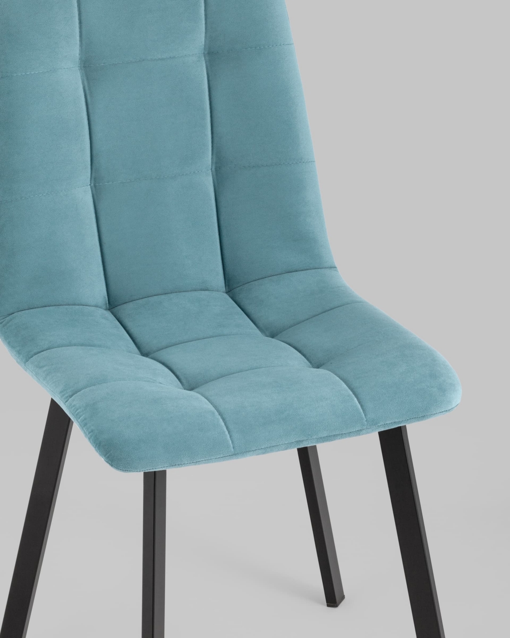Стул Oliver Square велюр Пыльно-голубой