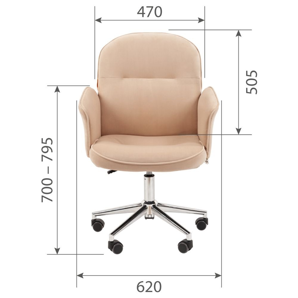 Офисное кресло CHAIRMAN ДОМ (Home) 130 велюр Бежевый
