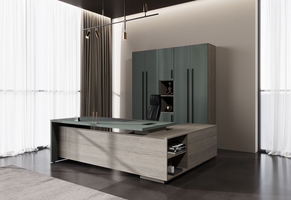 Кабинет руководителя VELION №1 Нефрит Дуб Сильвер