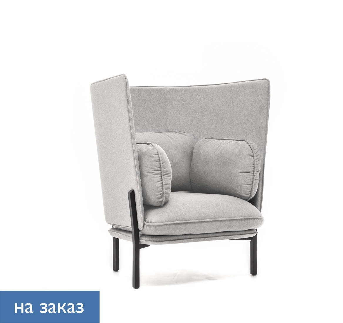 Кресло высокая спинка Bellagio 1 high UNO silver / silver