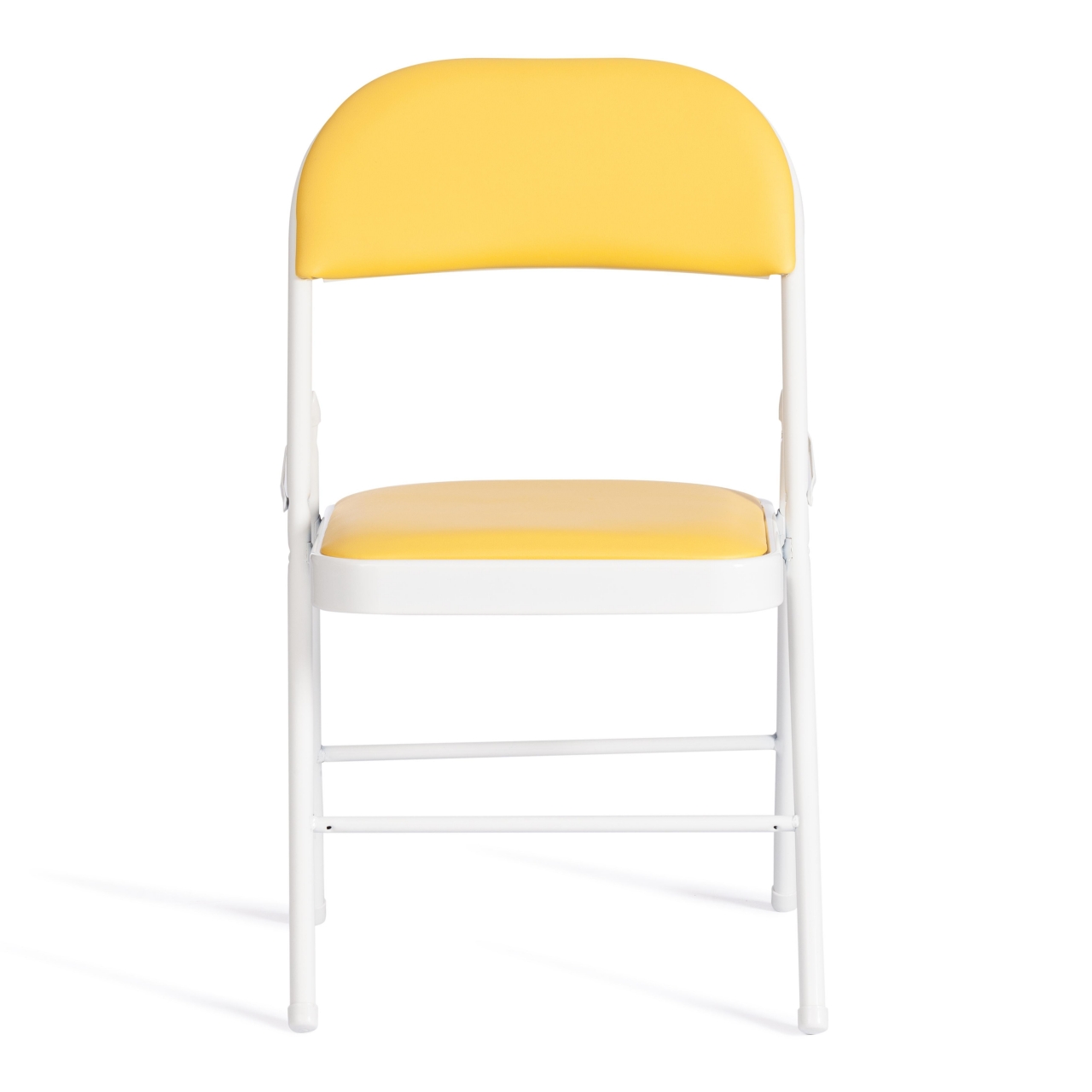 Стул складной FOLDER (mod. 3022G) каркас: металл, сиденье/спинка: экокожа, 46.5 х 47.5 х 79 см, yellow (желтый) / white (белый)