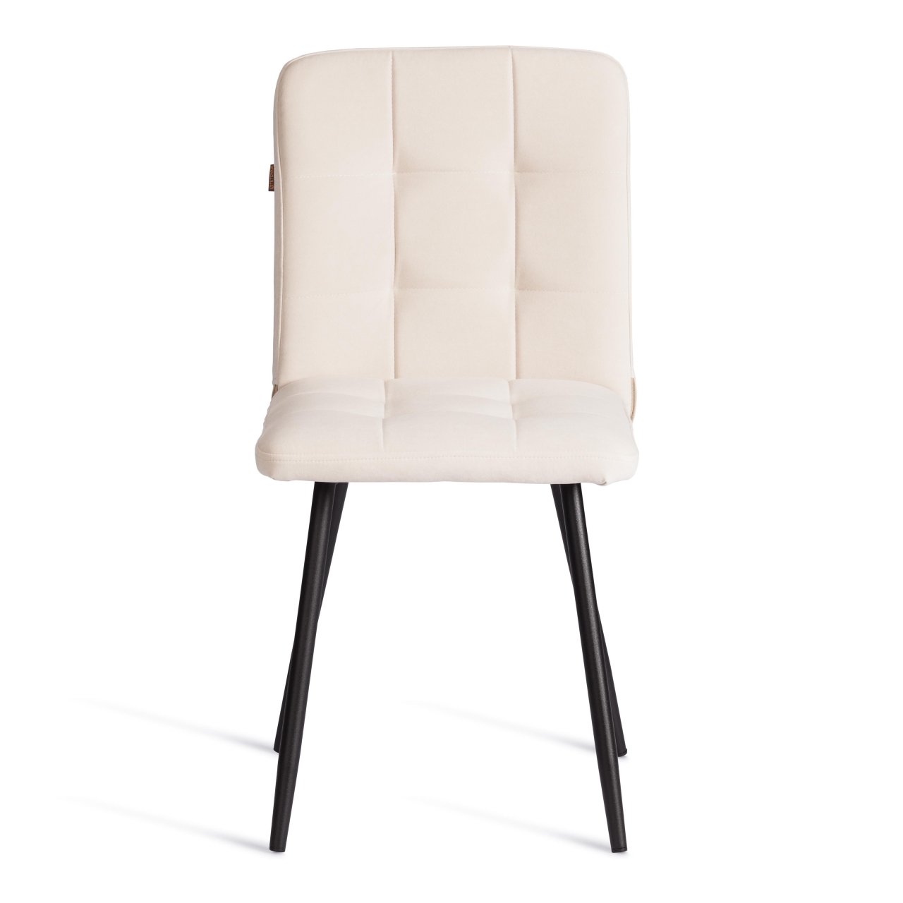 Стул обеденный Medeo LT, велюр, молочный/черный, 4, 45х56х89 см
