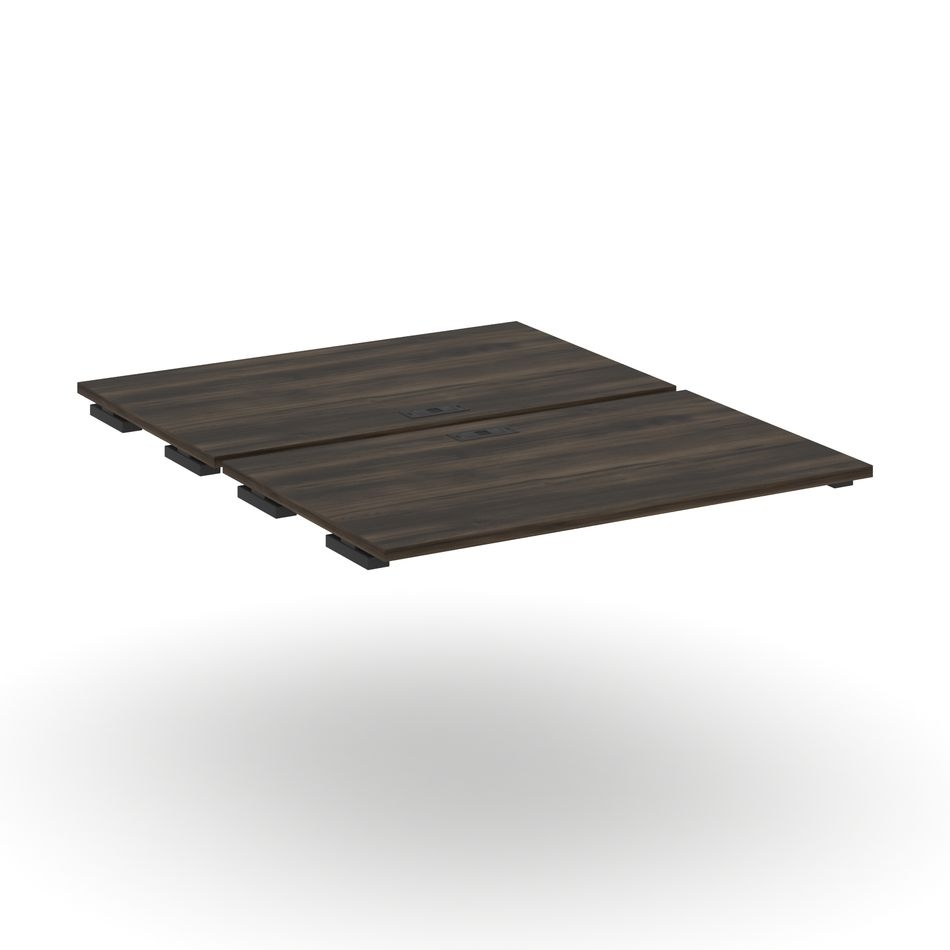 Двойной стол-приставка к двум опорным тумбам/шкафам CONCEPT CN.DSPR-006 Дуб Мали Черный