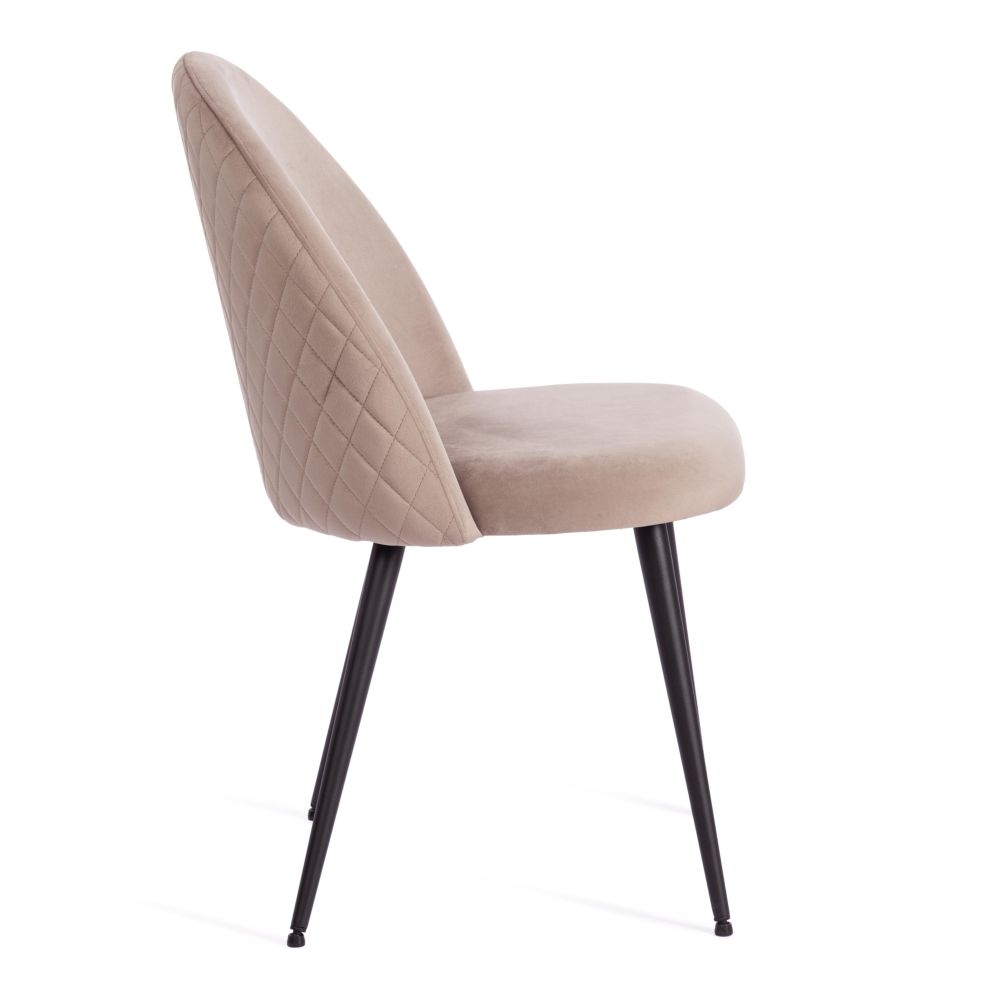 Стул MONRO (mod. 5144) / 1 шт. в упаковке металл/вельвет, 51x56x84 см, серо-бежевый (HLR-9)/черный