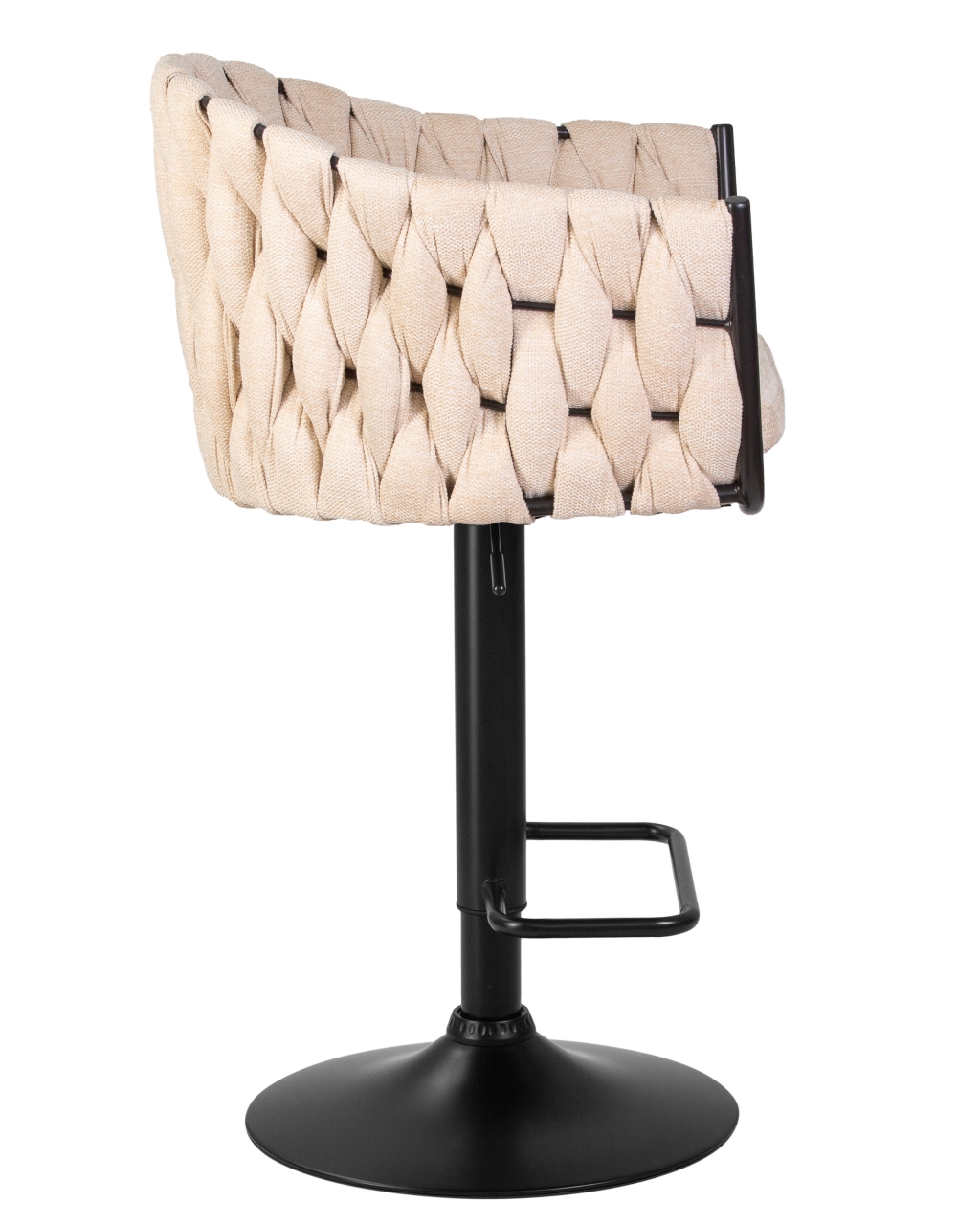 Стул барный DOBRIN LEON Бежевая ткань LAR 275-1