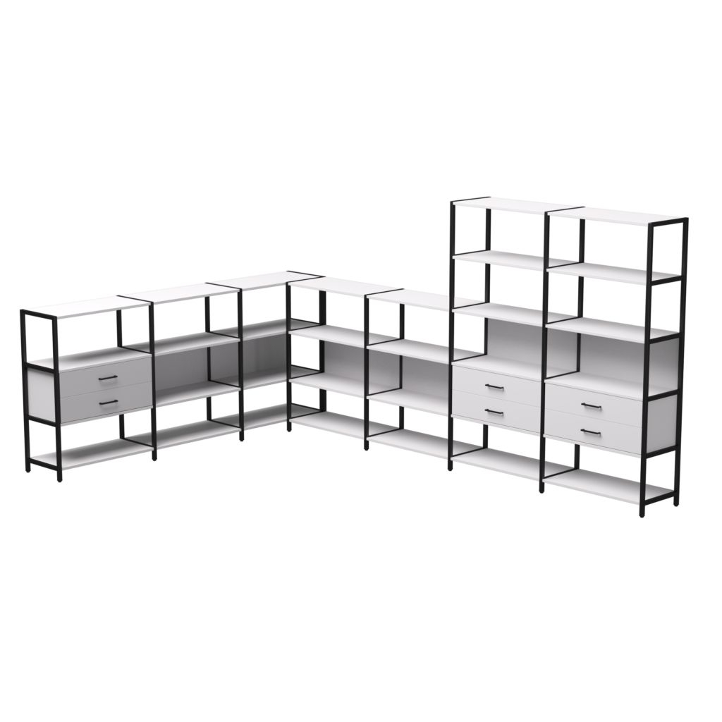 Набор стеллажных систем Everprof EVO №19 Белый Черный