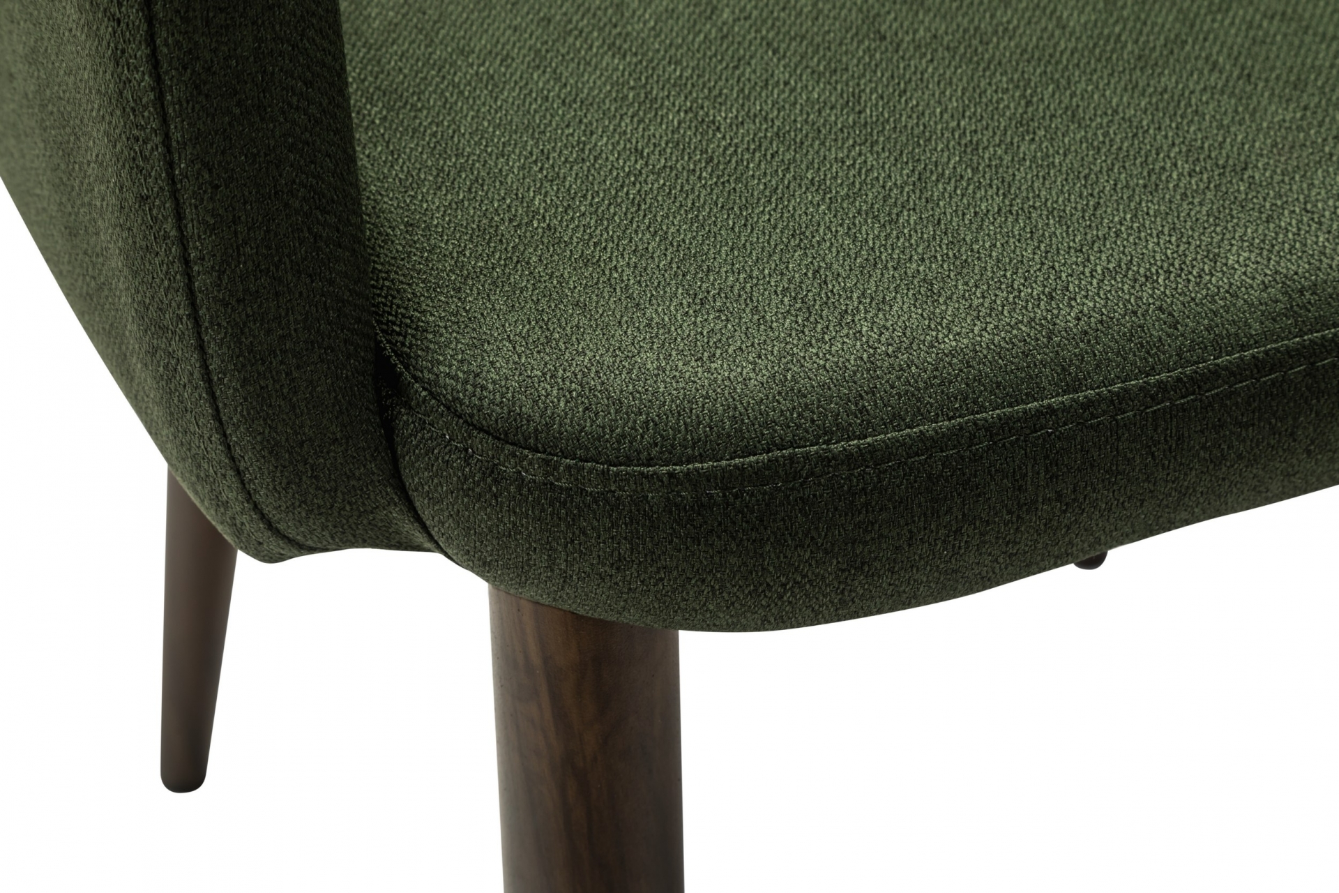 Кресло Ledger К темно-зеленый/т. орех