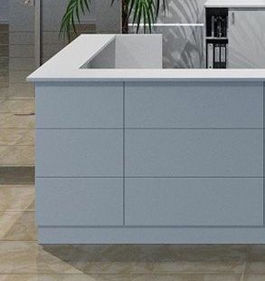 Ресепшен панель завершающая 300 Reception Steel 15530 Белая