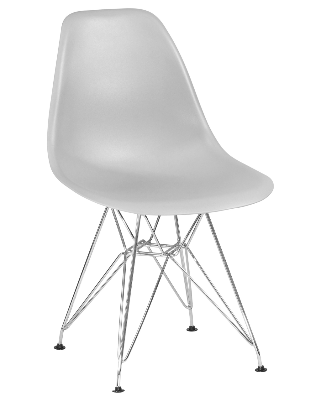 Стул обеденный DOBRIN DSR ножки хром Светло-серый GR-01