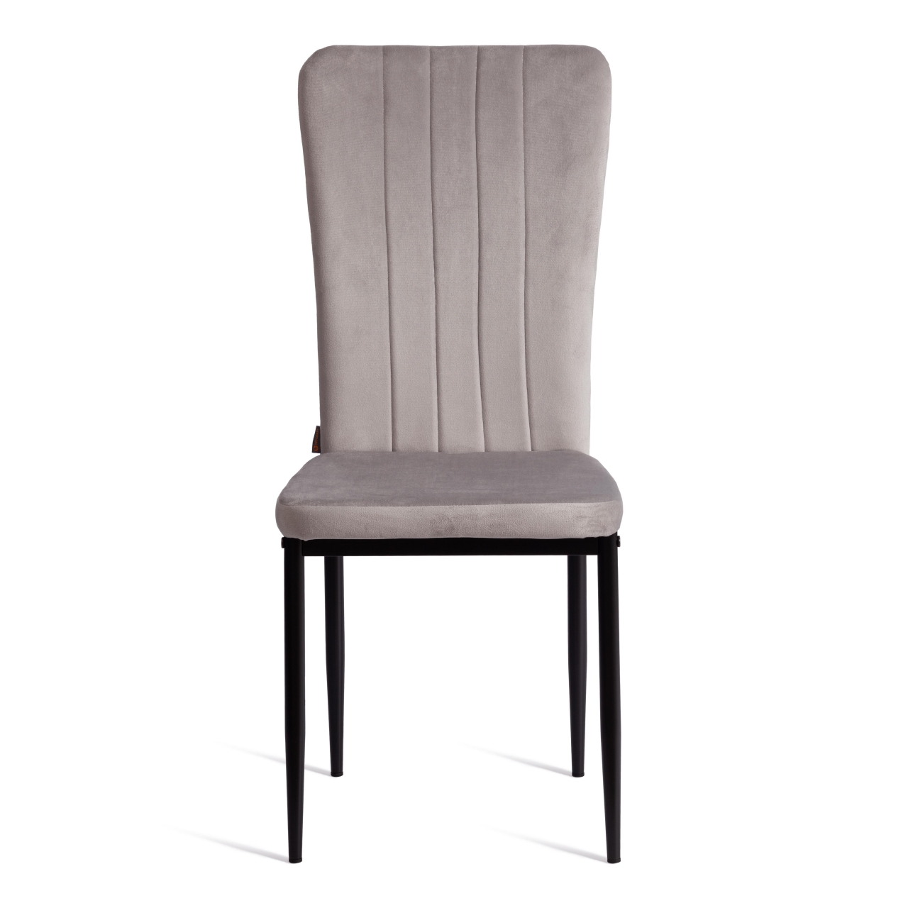 Стул VERTER (mod. BC577-DC) металл, флок, 41 х 52 х 95 см, Light grey (светло-серый) HLR14 / черный