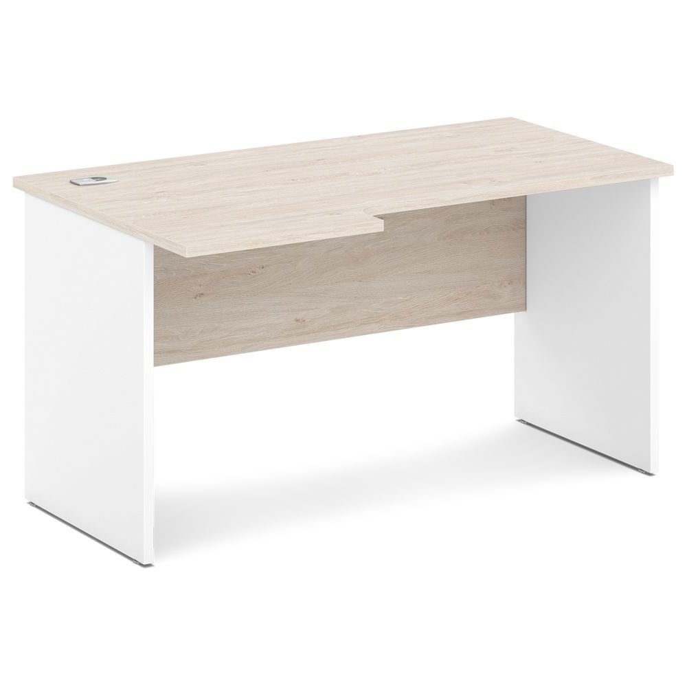 Стол эргономичный Sentida S-44 левый Дуб Верцаска светлый/Белый