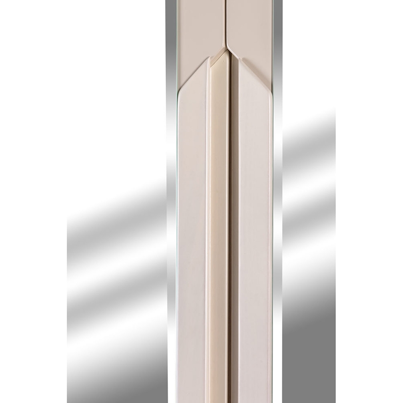 Шкаф двухстворчатый Сканди с зеркалами Жемчужно-белый