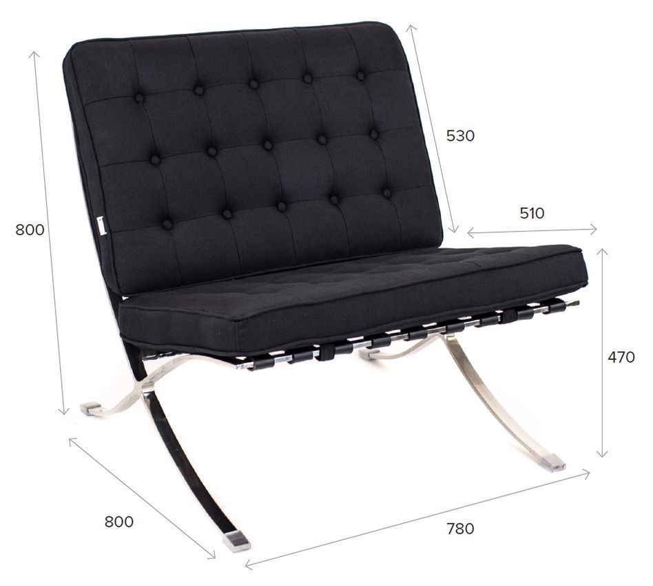 Диван одноместный Everprof Barcelona - 1 экокожа Черный