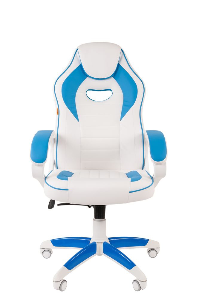 Кресло геймерское CHAIRMAN GAME 16 Белый Голубой