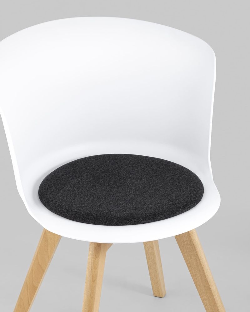 Стул пластиковый Blossom с подушкой Белый