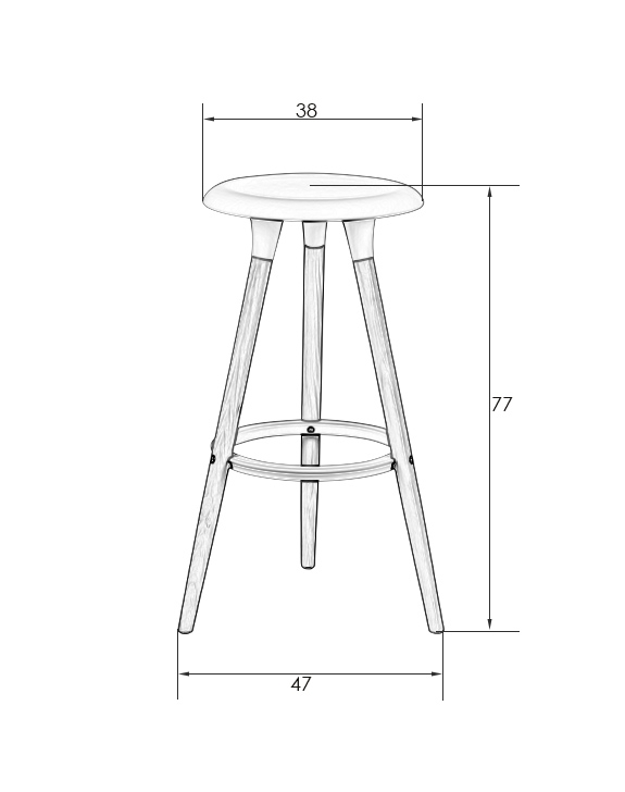Табурет барный DOBRIN ROYCE WHITE (белый (W-02))